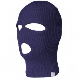 Balaclavas 3 Hole Ski Face Mask Balaclava - Navy - CZ11BG1TQIV $9.41