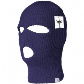 Balaclavas 3 Hole Ski Face Mask Balaclava - Navy - CZ11BG1TQIV $9.41