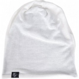 Skullies & Beanies Men Slouch Hollow Beanie Thin Summer Cap Skullcap B011h - 301-white - CR17Z3L26OC $14.76