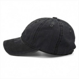 Baseball Caps American Flag Firefighter Baseball Cap Adjustable Denim Trucker Cap Jeans Caps for Adult Black - C818NKLUIGS $1...