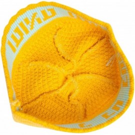 Skullies & Beanies Yarmulke Nachman Judaica Yamakah Yarmulka - Orange Yellow & Light Blue - C3180GUINY4 $13.61