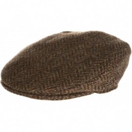 Newsboy Caps Men's Donegal Tweed Vintage Cap - Brown Herringbone - C718C5EICO5 $88.80