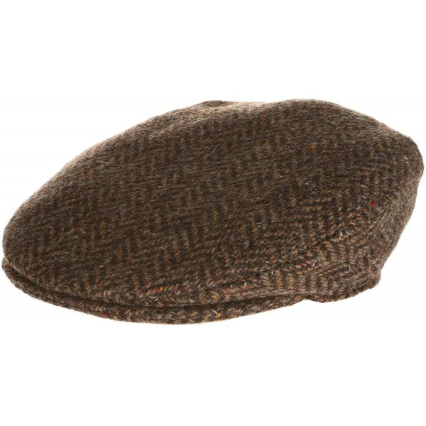 Newsboy Caps Men's Donegal Tweed Vintage Cap - Brown Herringbone - C718C5EICO5 $49.59