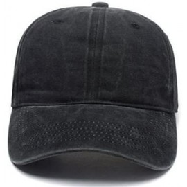 Baseball Caps Custom Denim Hat Embroidered Men Women Personalized Text Name Baseball Cap - Black - CQ18H23GXY8 $17.64