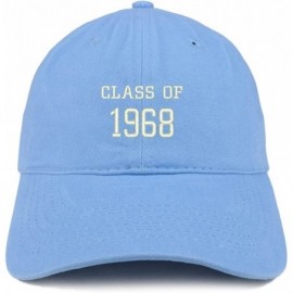 Baseball Caps Class of 1968 Embroidered Reunion Brushed Cotton Baseball Cap - Carolina Blue - CD18D02DGQK $18.61