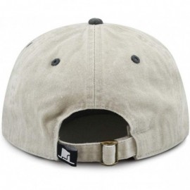 Baseball Caps 100% Cotton Pigment Dyed Low Profile Dad Hat Six Panel Cap - 3. Beige Black - CC12FOXYRNP $8.33