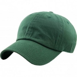 Baseball Caps Dad Hat Adjustable Plain Cotton Cap Polo Style Low Profile Baseball Caps Unstructured - Hunter Green - C312FOW5...
