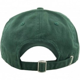 Baseball Caps Dad Hat Adjustable Plain Cotton Cap Polo Style Low Profile Baseball Caps Unstructured - Hunter Green - C312FOW5...