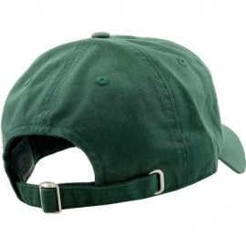 Baseball Caps Dad Hat Adjustable Plain Cotton Cap Polo Style Low Profile Baseball Caps Unstructured - Hunter Green - C312FOW5...