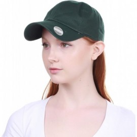 Baseball Caps Dad Hat Adjustable Plain Cotton Cap Polo Style Low Profile Baseball Caps Unstructured - Hunter Green - C312FOW5...