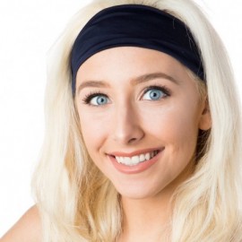 Headbands Adjustable & Stretchy Printed Xflex Wide Headbands for Women Girls & Teens (3pk Navy/Navy Floral/Grey Xflex) - CE19...
