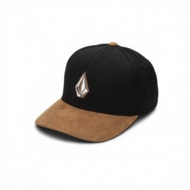Baseball Caps Men's Full Stone Flexfit Hat - Asphalt Black - C7188KKHMSX $86.25