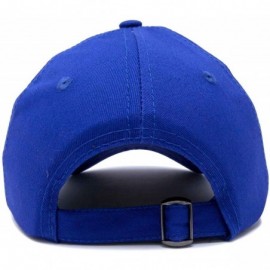 Baseball Caps Alien Head Baseball Cap Mens and Womens Hat - Royal Blue - C318M64XKRE $14.44