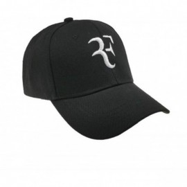 Baseball Caps Letter Embroidery 3D F Dad Hat Tennis Star Roger Federer Baseball Cap Black Adult Size - Pink - C718WTRLRAL $18.35