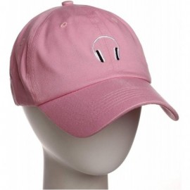 Baseball Caps Embroidery Classic Cotton Baseball Dad Hat Cap Various Design - Headphone Pink - CJ12N8OQXHG $10.67