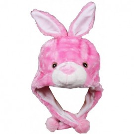 Skullies & Beanies Plush Soft Animal Beanie Hat Halloween Cute Soft Warm Toddler to Teen - Pink Bunny - CO12M5NBL7R $22.60