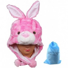 Skullies & Beanies Plush Soft Animal Beanie Hat Halloween Cute Soft Warm Toddler to Teen - Pink Bunny - CO12M5NBL7R $9.77