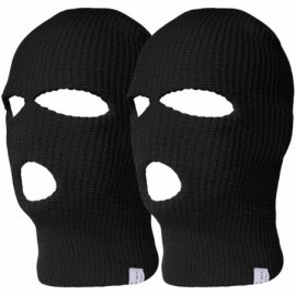 Balaclavas 2 Pack 3 Hole Ski Face Mask Balaclava - Black - CW192K0WCCY $13.04