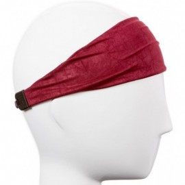Headbands Xflex Crushed Adjustable & Stretchy Wide Softball Headbands for Women & Girls - Lightweight Crushed Burgundy - C417...