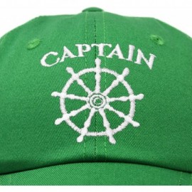 Baseball Caps Captain Hat Sailing Baseball Cap Navy Gift Boating Men Women - Kelly Green - C618WHZ6CAD $15.32