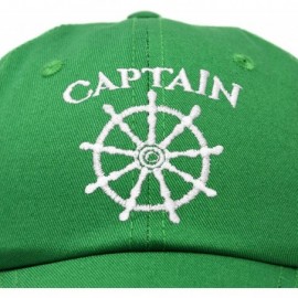 Baseball Caps Captain Hat Sailing Baseball Cap Navy Gift Boating Men Women - Kelly Green - C618WHZ6CAD $15.32