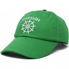 Baseball Caps Captain Hat Sailing Baseball Cap Navy Gift Boating Men Women - Kelly Green - C618WHZ6CAD $15.32