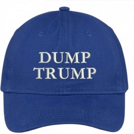 Baseball Caps Dump Trump Embroidered Brushed Cotton Dad Hat Cap - Royal - C017YHY5WT6 $32.88