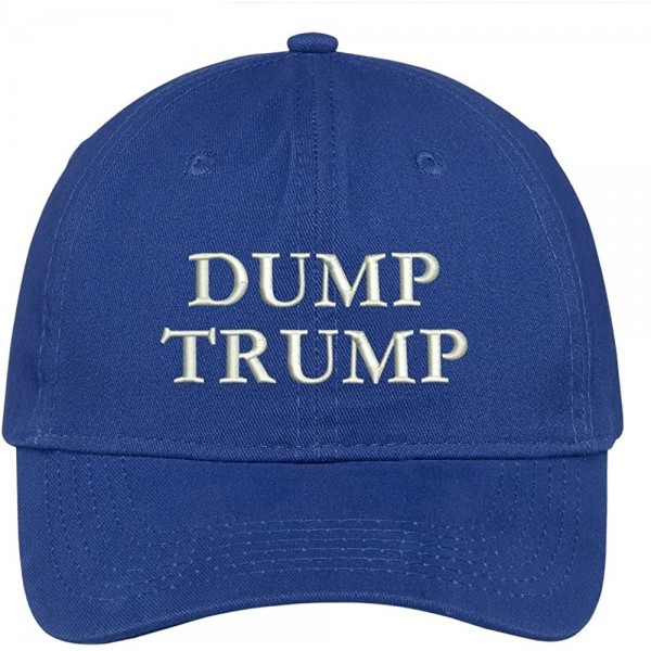 Baseball Caps Dump Trump Embroidered Brushed Cotton Dad Hat Cap - Royal - C017YHY5WT6 $19.99
