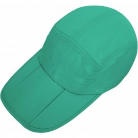Baseball Caps Unisex Foldable UPF 50+ Sun Protection Quick Dry Baseball Cap Portable Hats - Aquamarine - C218S9XTL9O $9.31