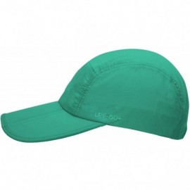 Baseball Caps Unisex Foldable UPF 50+ Sun Protection Quick Dry Baseball Cap Portable Hats - Aquamarine - C218S9XTL9O $9.31