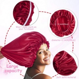 Skullies & Beanies 8PCS Satin Bonnet for Women Natural Curly Hair-A1 - Set A - 8pcs for Family Pack - CZ18XRY7IMQ $19.95