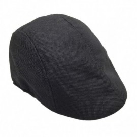 Newsboy Caps Beret Hat for Men-Outdoor Sun Visor Hat Unisex Adjustable Peaked Cap Newsboy Hat (Dark Gray) (Black) - Black - C...