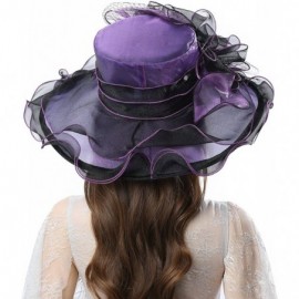 Sun Hats Women's Fascinators Wide Brim Sun Hat for Kentucky Derby- Church- Wedding- Tea Party- Royal Ascot- Easter - C517XHND...