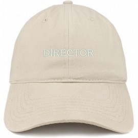 Baseball Caps Director Embroidered Soft Cotton Dad Hat - Stone - CC18EYCS09Y $22.41