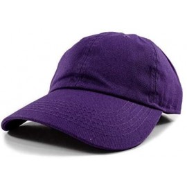 Baseball Caps Polo Style Baseball Cap Ball Dad Hat Adjustable Plain Solid Washed Mens Womens Cotton - Purple - C218W0QK47W $8.49