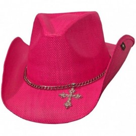 Cowboy Hats Pink Venus Dangling Cross Cowboy Hat (One Size Fits Most) - C911G5IE0XB $87.19