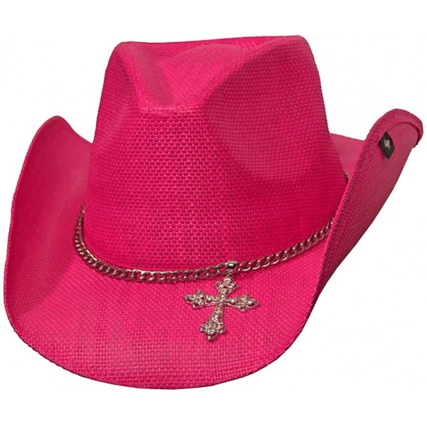Cowboy Hats Pink Venus Dangling Cross Cowboy Hat (One Size Fits Most) - C911G5IE0XB $79.56