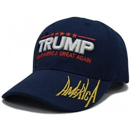 Baseball Caps Trump 2020 Keep America Great 3D Embroidery American Flag Baseball Cap - 013 Navy - CQ18O227DY4 $12.17