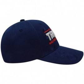 Baseball Caps Trump 2020 Keep America Great 3D Embroidery American Flag Baseball Cap - 013 Navy - CQ18O227DY4 $12.17