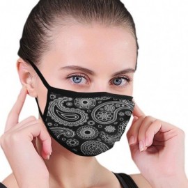 Balaclavas Colorful Dog Paw Print Black Washable Face Mask with Adjustable Straps Mask for Kids Man and Woman - 35 Black - CI...