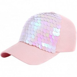 Baseball Caps Unisex Sequins Patchwork Mesh Cap Fashion Baseball Cap Outdoor Net Sun Hat - S-pink - CC18NC8WG6K $11.12