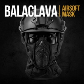 Balaclavas Balaclava Mesh Mask Ninja Style with Full Face Protection - Tan - CU18X6ZYLMR $20.55