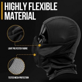 Balaclavas Balaclava Mesh Mask Ninja Style with Full Face Protection - Tan - CU18X6ZYLMR $20.55