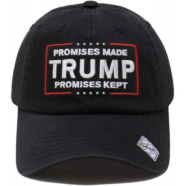 Baseball Caps Trump Promise Made Promise Kept Campaign Rally Embroidered US Trump MAGA Hat Baseball Cap PC101 - Pc101 Black -...