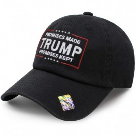 Baseball Caps Trump Promise Made Promise Kept Campaign Rally Embroidered US Trump MAGA Hat Baseball Cap PC101 - Pc101 Black -...