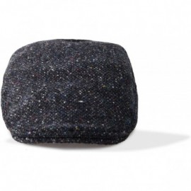 Newsboy Caps Irish Wool Flat Cap - Black - CN12KO8WS3L $32.89