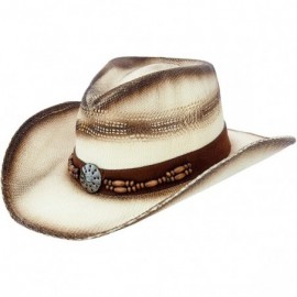 Cowboy Hats Men & Women's Woven Straw Cowboy Cowgirl Hat Western Outback w/Wide Brim - K - C818D95YM76 $25.77