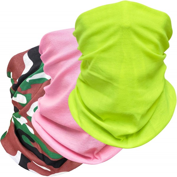 Balaclavas Bandana Cloth Face Mask Washable Face Covering Neck Gaiter Dust Mask - 3 Pack - B - CA198SMSGGK $15.77