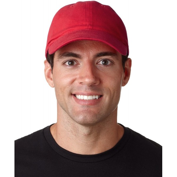 Baseball Caps Classic Cut Brushed Cotton Twill Unconstructed Cap 8111 -Red One - C712FL4YMPZ $9.88