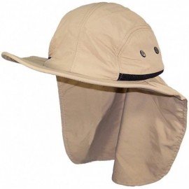 Sun Hats Men/Women Wide Brim Summer Hat with Neck Flap (One Size) - Khaki - CQ182I856C8 $12.82